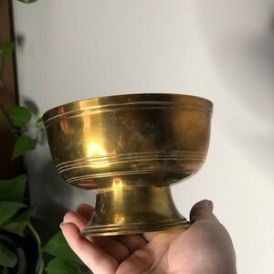 Vintage Gold Pedestal Bowl